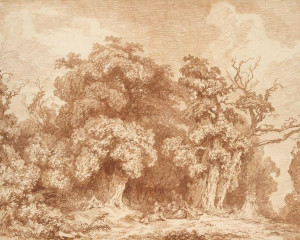 Plakat 50x40 Spotkanie w Wood's Edge, Jean Honoré Fragonard