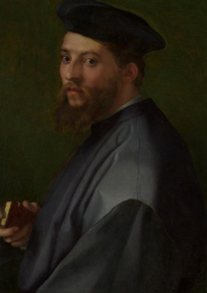 Plakat 21x29,7 Portret mężczyzny, Andrea del Sarto (Andrea d'Agnolo)