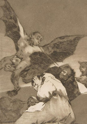 Plakat 21x29,7 Płyta 48 z 'Los Caprichos': Tale-Bearers-Blasts of Wind, Goy