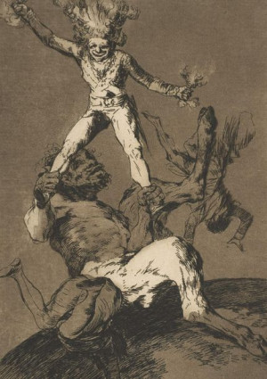 Plakat 21x29,7 Płyta 56 z 'Los Caprichos':Wstać i upaść, Goya
