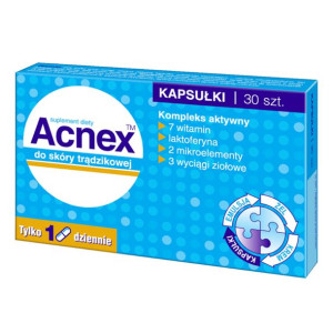 ACNEX Kapsułki 30szt. DO SKÓRY TRĄDZIKOWEJ