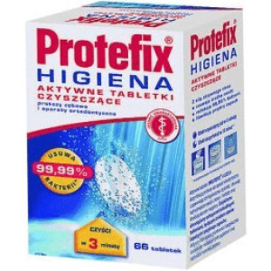 Protefix Higiena, aktywne tab czysz do protez zębowych i aparatów ort 66szt