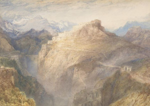 Plakat 29,7x21 Fort L'Esseillon, Val de la Maurienne, Francja, Joseph Mallo