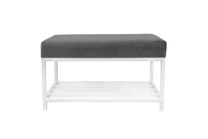 Szafka na buty z siedziskiem, loftowa ławeczka do przedpokoju Isa 90x40 cm