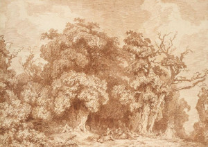 Plakat 29,7x21 Spotkanie w Wood's Edge, Jean Honoré Fragonard