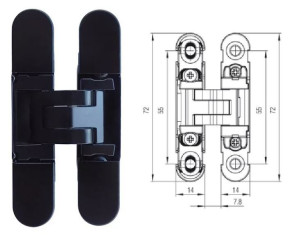 ZAWIAS WPUSZCZANY KUBIKINA K6100 Koblenz Czarny
