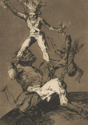 Plakat 29,7x42 Płyta 56 z 'Los Caprichos':Wstać i upaść, Goya