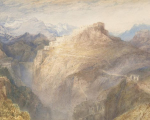 Plakat 50x40 Fort L'Esseillon, Val de la Maurienne, Francja, Joseph Mallord