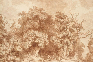 Plakat 30x20 Spotkanie w Wood's Edge, Jean Honoré Fragonard