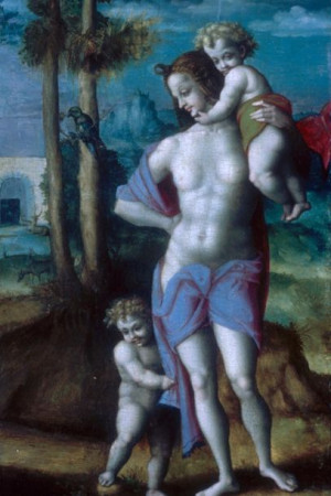 Plakat 30x45 Ewa z Kainem i Ablem, Bachiacca (Francesco d'Ubertino Verdi)