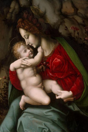 Plakat 30x45 Madonna z Dzieciątkiem, Bachiacca (Francesco d'Ubertino Verdi)