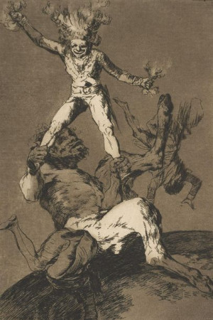 Plakat 30x45 Płyta 56 z 'Los Caprichos':Wstać i upaść, Goya