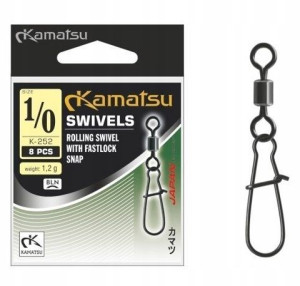 Krętlik Z Agrafką Kamatsu K252 #NR8 op 10 szt