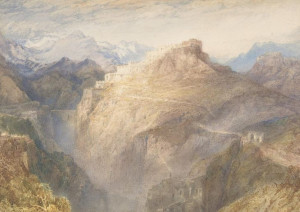 Plakat 42x29,7 Fort L'Esseillon, Val de la Maurienne, Francja, Joseph Mallo
