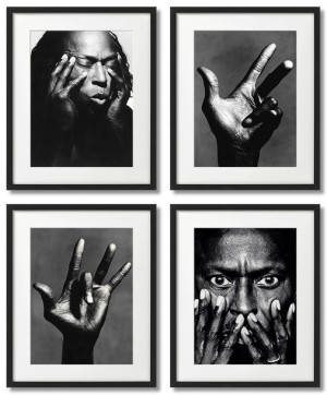 Miles Davis 4 plakaty, czarno-białe fotografie