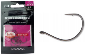 16509-304 Daiwa Haki Bassers Worm Hook Ss Wky #4