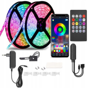 Zestaw Led 30m RGB 5050 App Bluetooth Muzyka Pilot