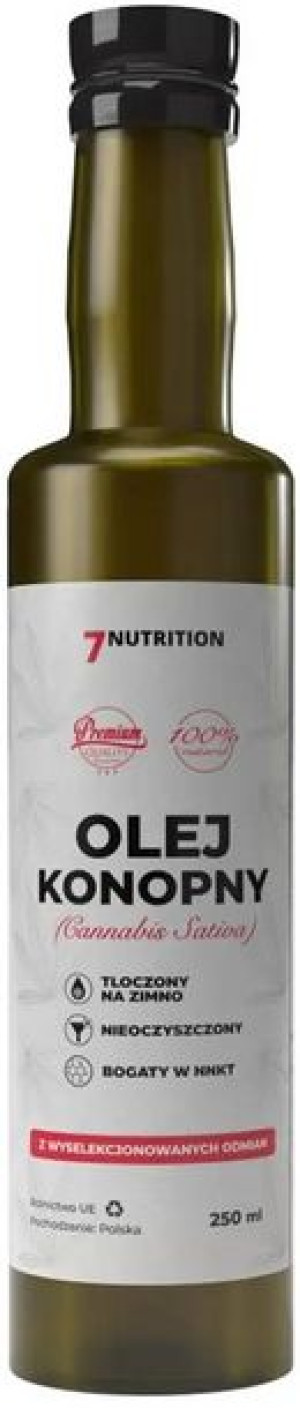 Olej konopny tłoczony na zimno 250 ml 7Nutrition