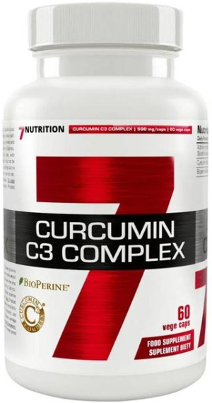 7Nutrition Curcumin C3 Complex 500 mg 60 vege caps - suplement diety wegańs