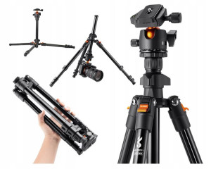 K&F Ultralekki STATYW do aparatu + Głowica 3D PRO Fotograficzny