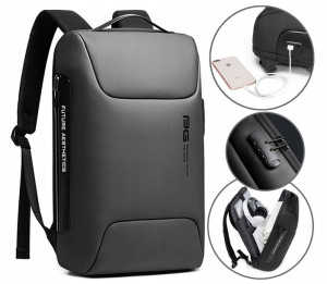 PLECAK miejski BANGE na LAPTOPA 15,6 USB Modny