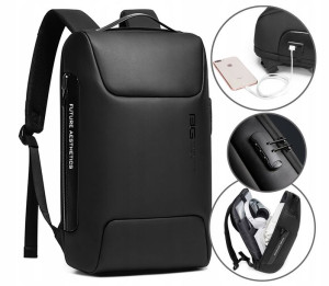 PLECAK miejski BANGE na LAPTOPA 15,6 USB Modny