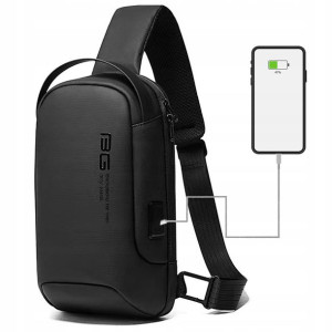 PLECAK miejski BANGE na JEDNO ramię ORGANIZER USB