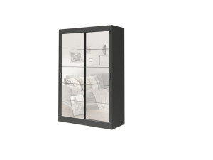 Szafa przesuwna 110cm + Lustro Multi10 | Antracyt
