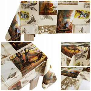 Dekoracyjny Obrus Flizelinowy Zwierzęta Na Ławę Blat Stół 140x1000cm