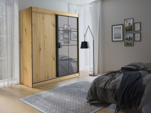 Szafa przesuwna OSLO II 180 dąb artisan