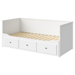 IKEA HEMNES Rama leżanki z 3 szufladami biały 80x200 cm