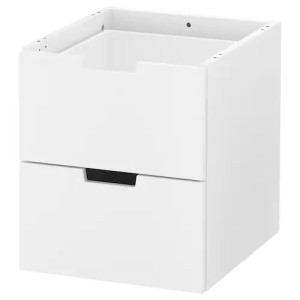 IKEA NORDLI Komoda modułowa 2 szuflady biały 40x45 cm