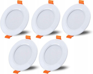 10szt PANEL plafon LED PODTYNKOWY okrągły 5W 450LM