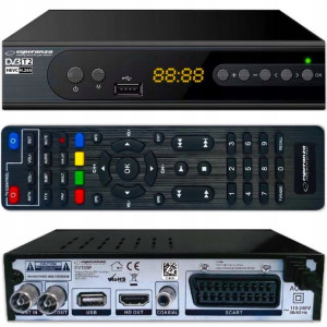 Dekoder DVBT2 Naziemnej HDMI USB Tuner H.256 HEVC