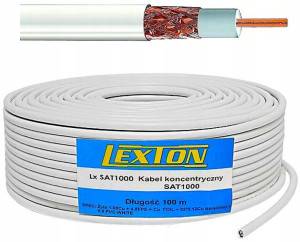 Kabel Koncentryczny Przewód Antenowy Miedź Cu 100m