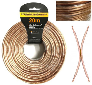 Kabel Przewód Głośnikowy 2x1,5mm Cca Hq 20m