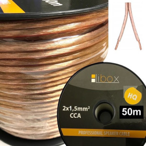 Kabel Przewód Głośników 2x1,5mm Cca Hq 50m