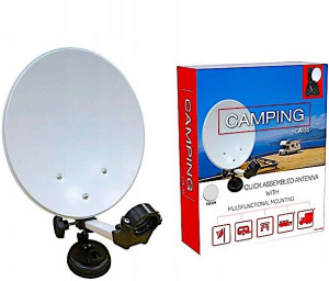 Antena Satelitarna Mobilna Przyssawka Camping Tir