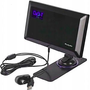 ANTENA TV Pokojowa DVB-T/T2 UHF VHF + Wzmacniacz