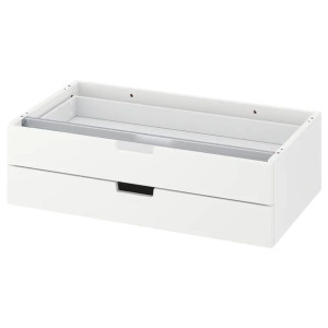 IKEA NORDLI Komoda modułowa 2 szuflady biały 80x23 cm