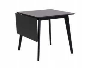 STÓŁ ROZKŁADANY HARLAN 80/120x80 Fornir Czarny Mat