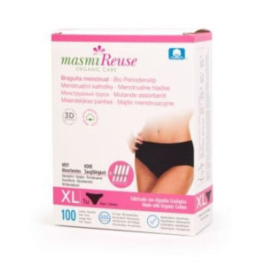 Masmi, majtki menstruacyjne z bawełny organicznej, rozmiar XL, 1szt.