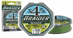 Plecionka Konger Braider X4 Olive Green #0,18/150m