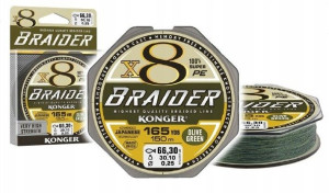 Plecionka Konger Braider X8 Olive Green #0,20/150m