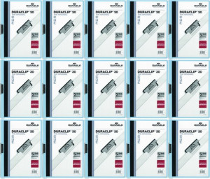 Skoroszyt plastikowy Durable Duraclip A4 do 30 kartek niebieski x15