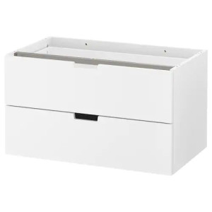 IKEA NORDLI Komoda modułowa 2 szuflady biały 80x45 cm