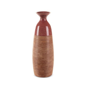Wazon Dekoracyjny 18x17x51cm Czerwony