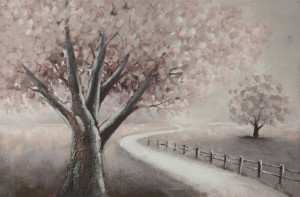Obraz ręcznie malowany na płótnie 80x120cm Pomarańczowy