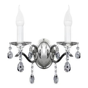 Lampa Dekoracyjna Glamour 34x20x32cm Srebrna