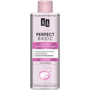 Płyn micelarny AA Sensitive 3w1, łagodzący, 200 ml